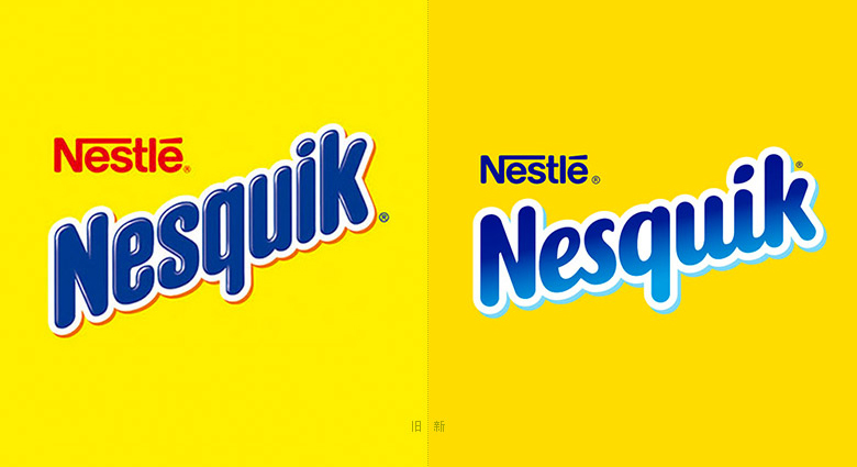 Nesquik速溶巧克力粉标志，Nesquik速溶巧克力粉LOGO，Nesquik速溶巧克力粉品牌形象设计，雀巢品牌设计，巧克力品牌设计