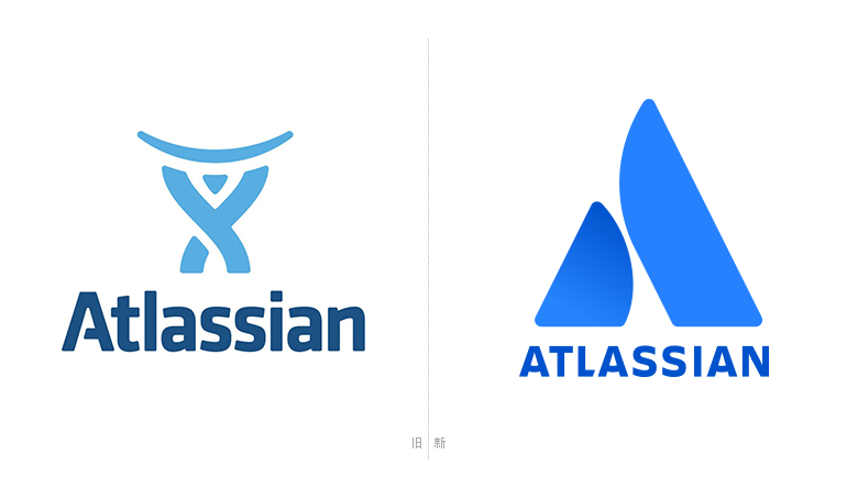 AtlassianLOGO，Atlassian标志，Atlassian形象设计，软件开发标志设计，软件开发品牌设计