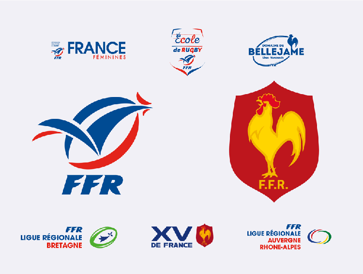 法国橄榄球联合会（FFR）LOGO,法国橄榄球联合会（FFR）标志,法国橄榄球联合会（FFR）品牌形象设计