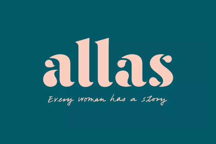 女性生活杂志Allas品牌LOGO,女性生活杂志Allas品牌标志,女性生活杂志Allas品牌形象设计